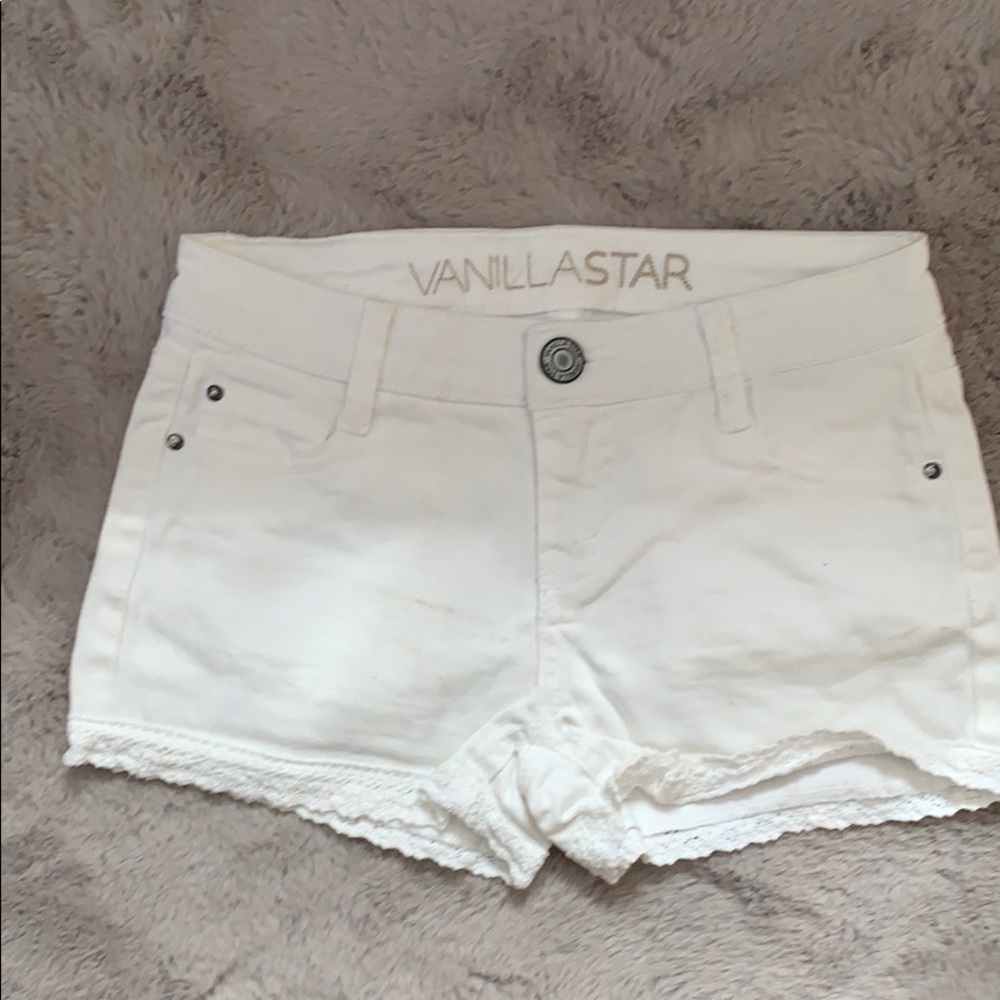 White jeans shorts